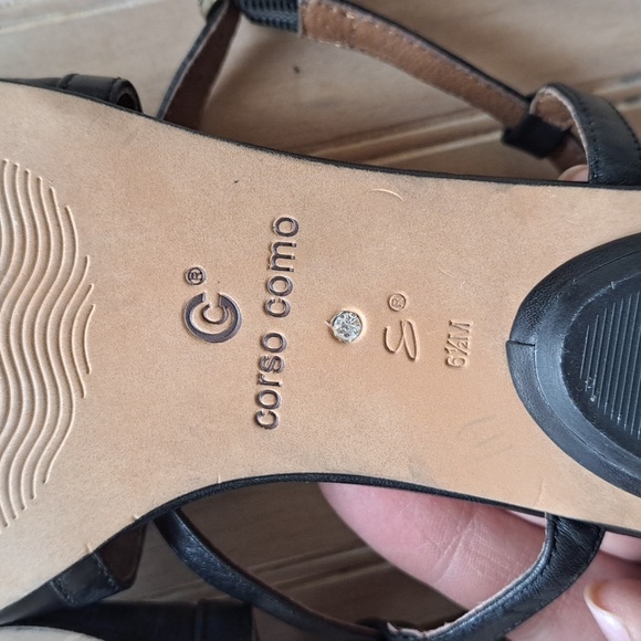 Corso Como Black Flats with Ankle Strap - Picture 6 of 11